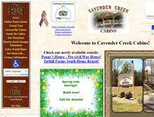 Tablet Screenshot of cavendercreek.com